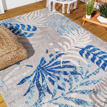 Tropics Palm Leaves Indoor/outdoor Area Rug